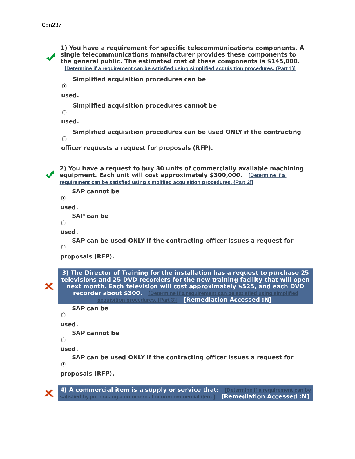 Preview of CON 237 Final Exam with complete solution(This exam consists of frequently tested question